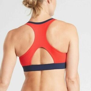 ATHLETA Colorblock Mid-Rise Swim Top S